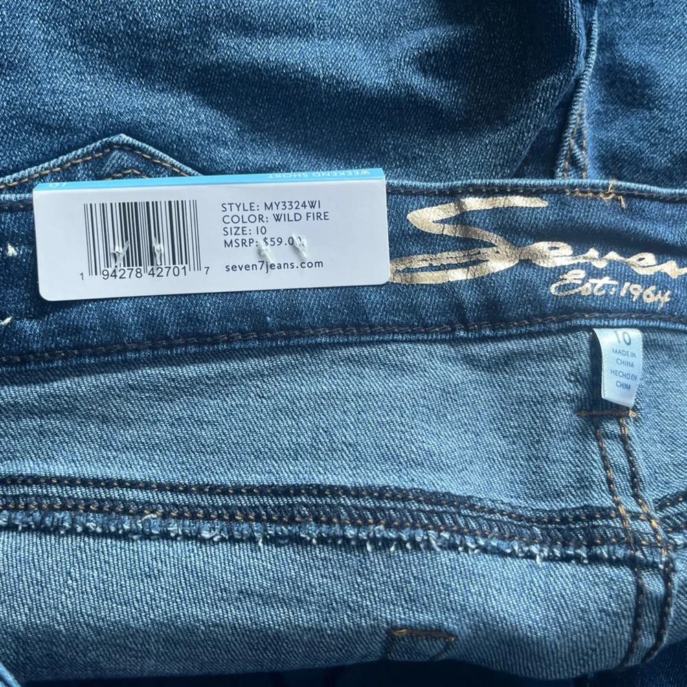 Seven for all mankind cut off weekend Jean shorts size 10 NWT - Picture 6 of 7